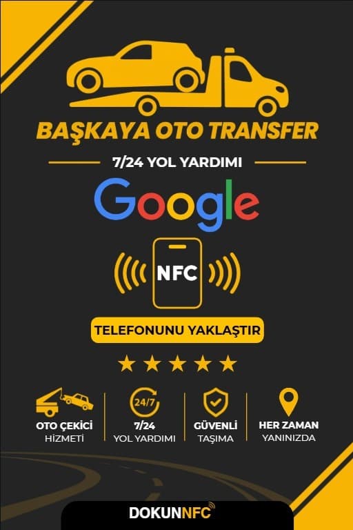 NFC plexiglass stand designed for Başkaya Oto Transfer