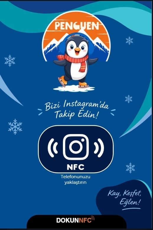 NFC plexiglass stand designed for Penguen